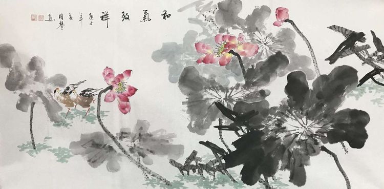 就好像这几幅《紫气东来》