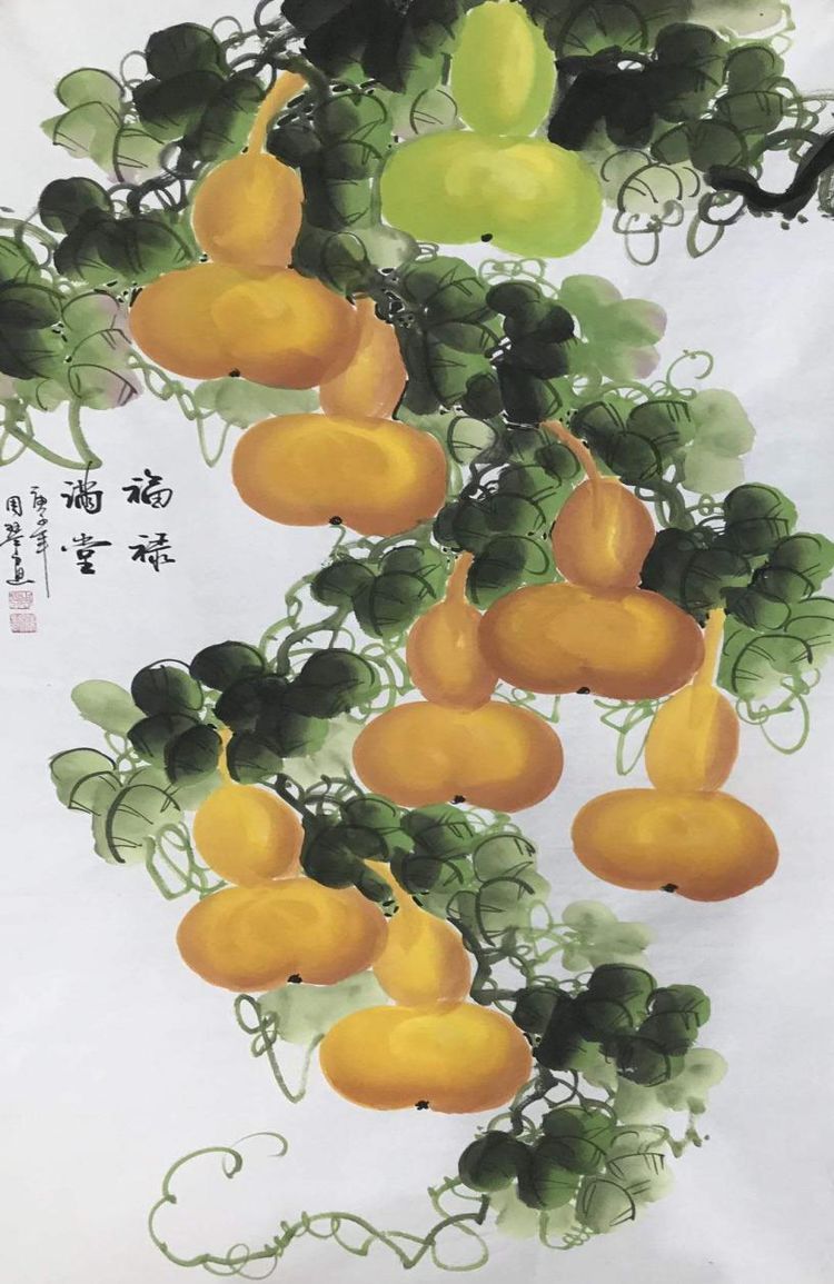 就好像这几幅《紫气东来》
